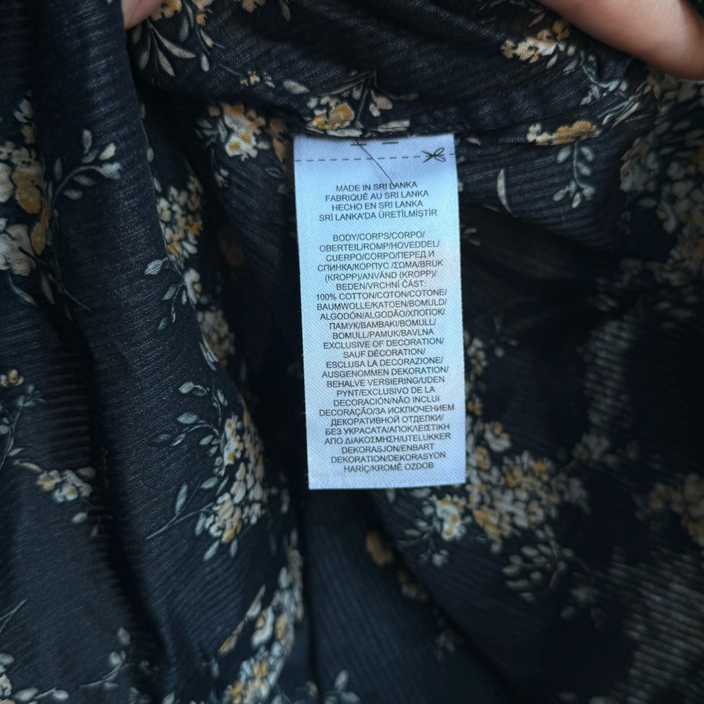 Ralph Lauren Black Floral Button Down Shirt Plus 1X - Picture 7 of 7
